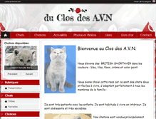 Tablet Screenshot of duclosdesavn.chats-de-france.com