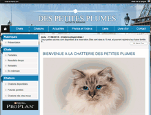 Tablet Screenshot of petitesplumes.chats-de-france.com