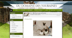 Desktop Screenshot of dudomainedestouraines.chats-de-france.com